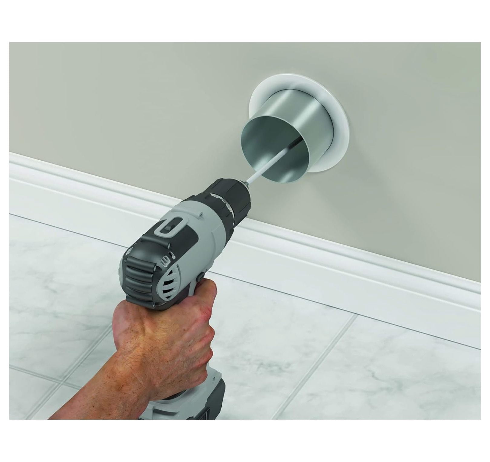 DVBRUSH12K/6 Dryer Duct Cleaning Kit, Lint Remover, Extends up to 12 Feet, Synthetic Brush Head, Use with or without a Power Drill