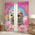 thumbnail image 2 of Manfei Cute Pet Cat Blackout Curtains Set of 2 (52x84 Each),Kawaii Kitten Window Curtains,Rainbow Candy Print Curtains and Drapes For Kids,Luxury Bedroom Decor, 2 of 6