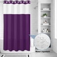 thumbnail image 2 of No Hook Shower Curtain, Pure Dark Purple Shower Curtains for Bathroom with See Through Top Window, Simple Solid Color Waterproof & Washable Bath Curtain Stand Up Stall 36"x72", 2 of 9