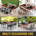 thumbnail image 5 of Christmas Poinsettia Table Cloths for 3 Foot Rectangle Tables, Winter Cardinal Bird Pine Cone Needle Patio Waterproof Elastic Fitted Tablecloths, Washable Rectangular Table Cover for Camping, 5 of 8