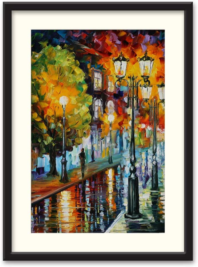 Wall26 Black Framed Canvas Wall Art Oil Painting Scenery
