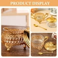 thumbnail image 4 of Luxshiny 1 Set Sugar Jar With Lid And Spoon Glass Storage Jar Golden Hue For Home And Dining Room Use, 4 of 6