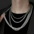 thumbnail image 3 of QQTDFG 6 Type Width Hip Hop Titanium Steel Cuban Chain Choker Necklace for Men 3.5-10mm-3.5mm 24", 3 of 9