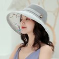 thumbnail image 3 of Travelwant Women's Packable Reversible Bucket Hat UV Sun Protection Wide Brim Summer Beach Cap, 3 of 7