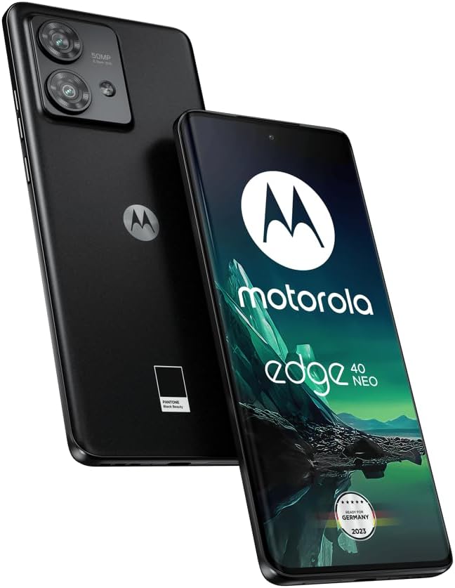Motorola Edge 40 Neo Dual-SIM 256GB ROM + 8GB RAM Factory Unlocked 5G Smartphone (Black Beauty) - International Version