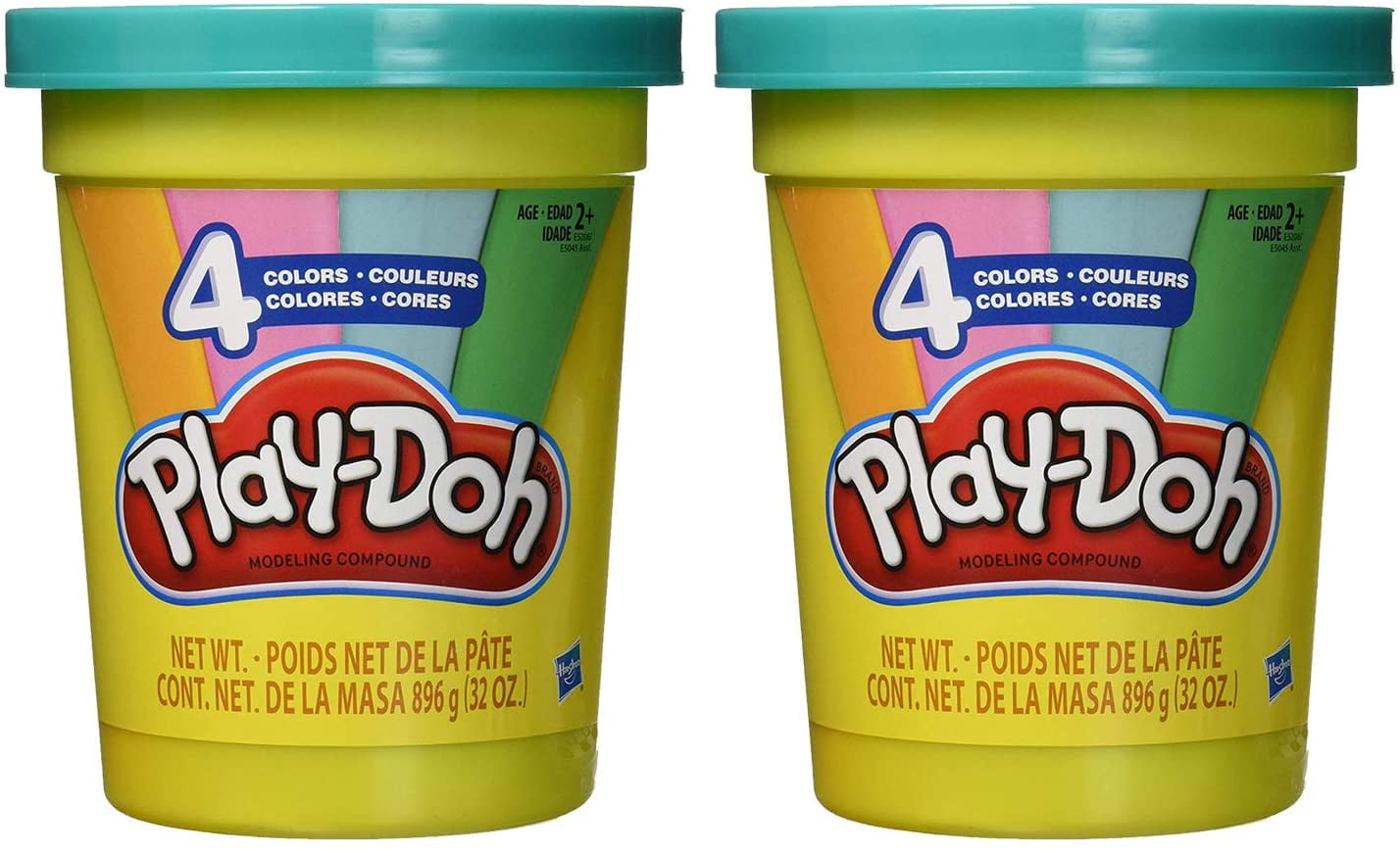 Bulk Super Can of Non-Toxic Modeling Compound with 4 Classic Play-Doh 2-Lb 