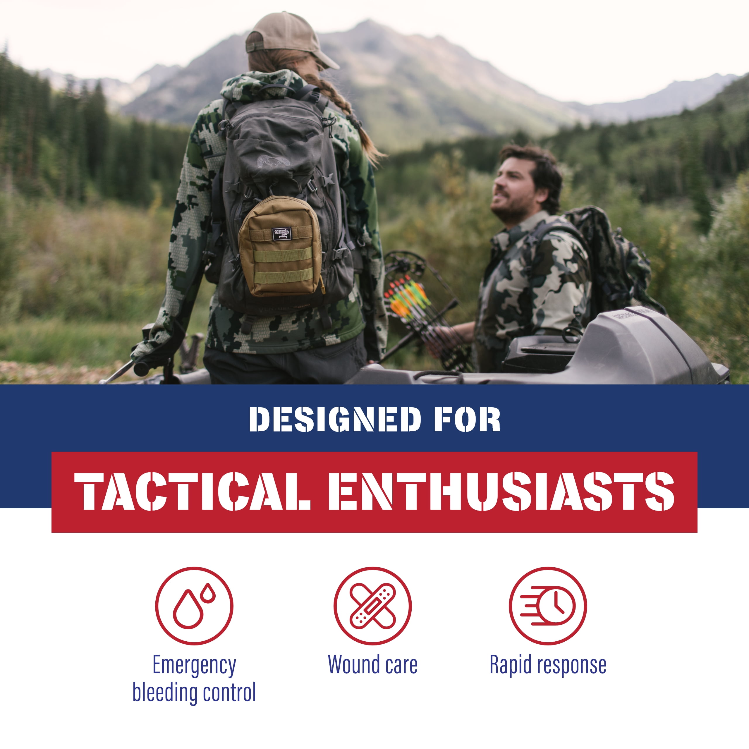 Adventure Medical MOLLE Bag Trauma Kit 1.0 (Khaki Bag)