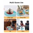 thumbnail image 2 of 15 Inch Round Placemats Set of 6, Blue Morocco Non Slip Heat Insulation PP Table Mats, Modern Geometric Nautical Anchor Stripe Washable Place Mats for Kitchen Dining Party Table Decor, 2 of 7