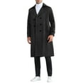 thumbnail image 2 of Abrigo de Invierno de Doble Botonadura de Color Sólido para Hombres INSPIRE CHIC Ajuste Regular S Negro, 2 of 5