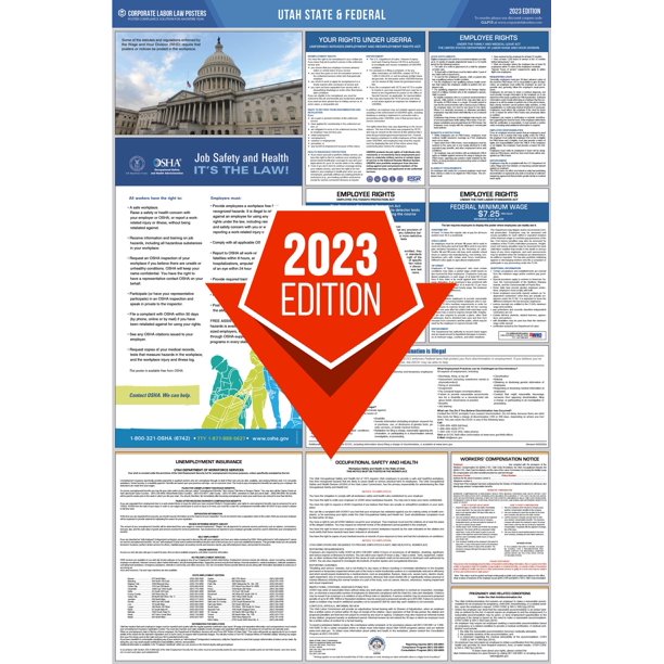 Corporate Labor Law Posters 2023 Utah State & Federal Labor Law