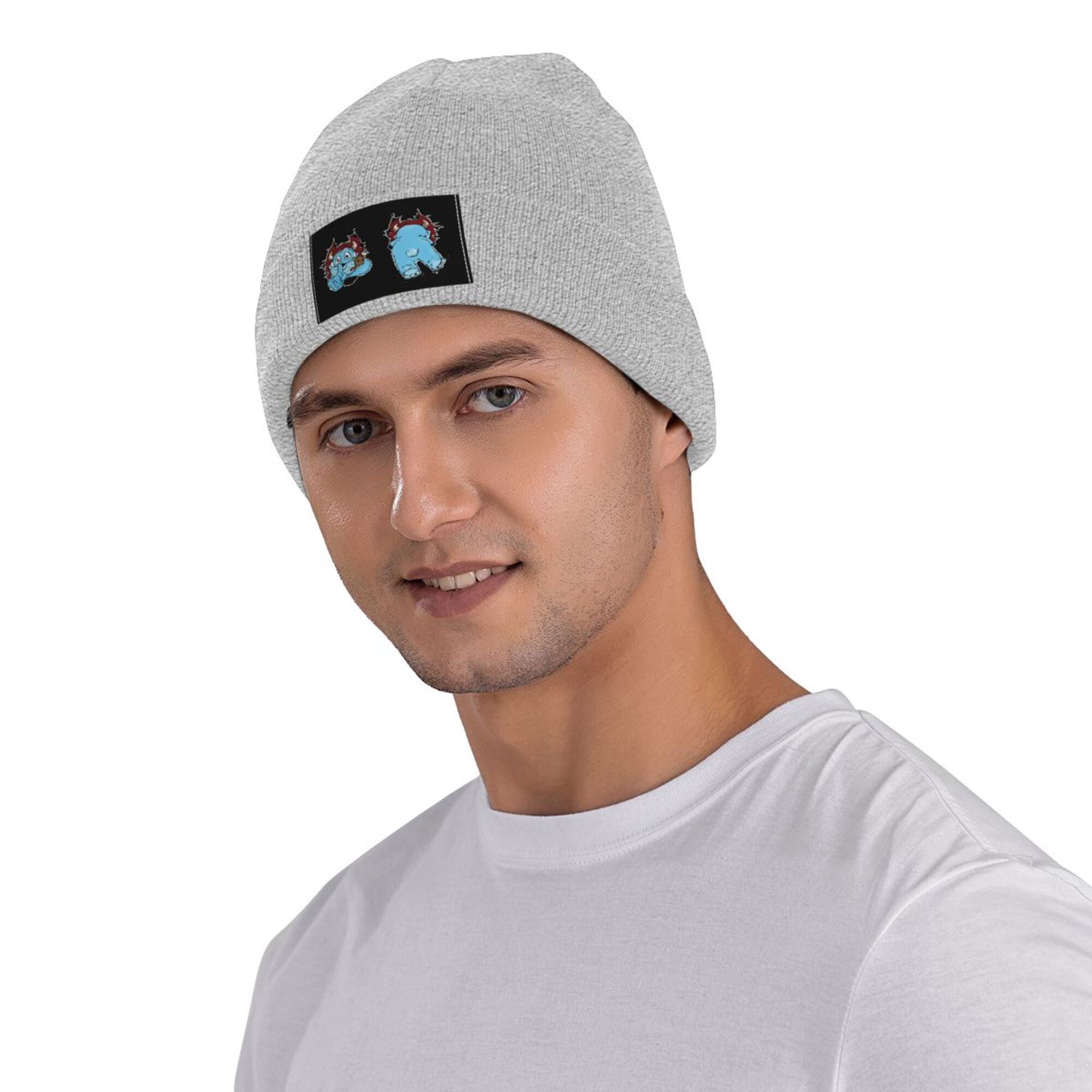ZICANCN Funny Monster Cute Shush Knit Beanie Hat, Winter Cap Soft