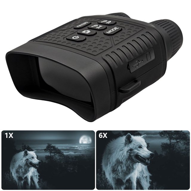 Binoculares Nocturna 2.5k Infra 6x Cámara Zoom Digital para Adultos Rojo