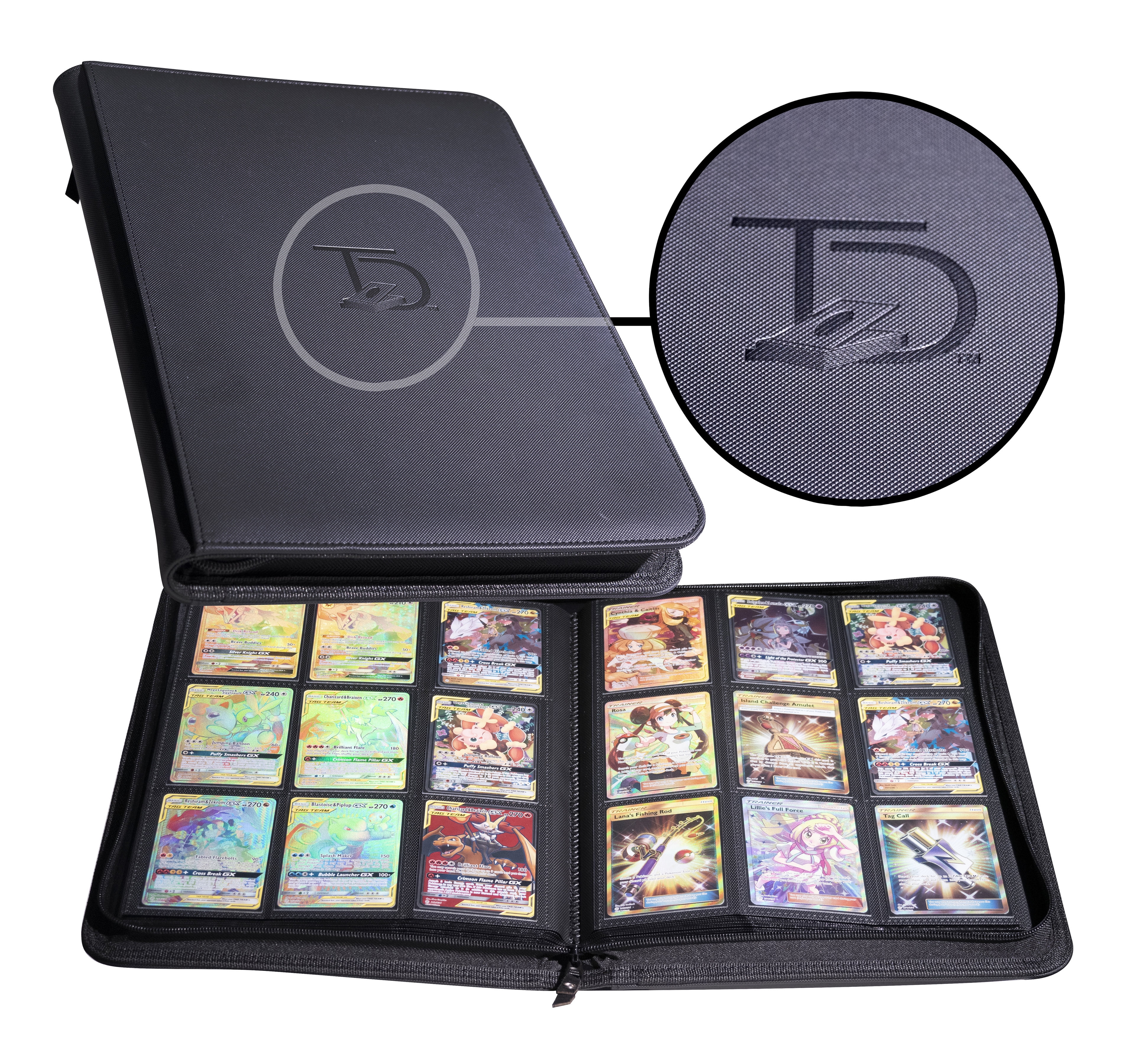 Flame paw Holds 630 Cards for Card Collector Album Holder Large 9-Pocket Trading Card Binder 