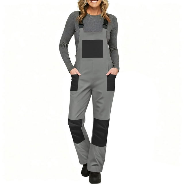 Salopettes de Neige pour Femmes, Combinaison de Ski Isolée avec Protection Coupe-Vent