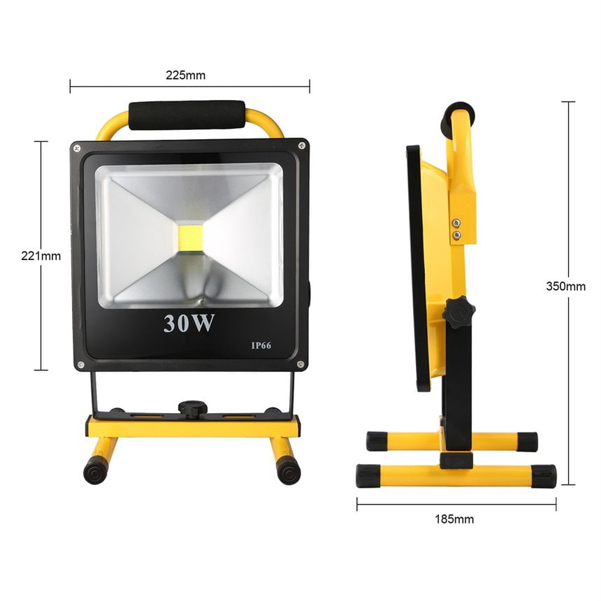 Clover Super Bright LED Rechargeable Flood Light Series 1 30W Work Light 2700LM IP65 