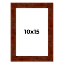 10x15 Walnut Brown Veneer Real Wood Picture Frame Width 1.75 inches | Interior Frame Depth 0.5