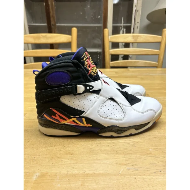 Ni - ke Air Jordan 8 Three-Peat - Phoenix Suns Red Yellow White Playoff Aqua - Size 12