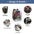 thumbnail image 3 of Iauyy Clear Backpack Heavy Duty PVC Transparent Backpack for College Workplace, The Presented Colorful Dots, 3 of 8