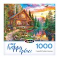 thumbnail image 4 of RoseArt - Favorite Places 1000-Piece - Forest Cabin - Adult Interlocking Puzzle, 4 of 5