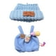 thumbnail image 5 of Mono para muñeca, trajes de muñeca con colgante, manos libres para niñas pequeñas, accesorios de fotografía flexibles, disfraces, ropa para muñecas de Azul con sombrero, 5 of 8