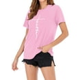thumbnail image 3 of T-Shirt Col Rond Imprimé Croix Foi pour Femmes, 3 of 9