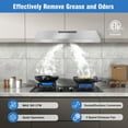 thumbnail image 4 of GRACEALL 30 Inch Range Hood Under Cabinet Oven Vent Hood, Ducted/ Ductless Convertible Kitchen Extractor, Stainless Steel Stove Exhaust Fan, Charcoal Filter and Exhaust Pipe Included, 4 of 9