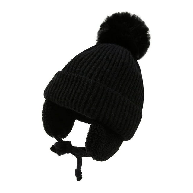 Autumn And Winter Plus Velvet Children‘s Hat Warm Ear Protection Knitted Hat