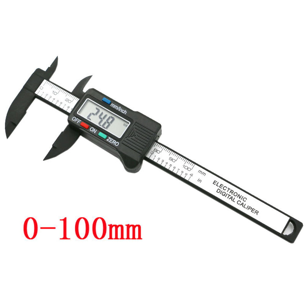 100mm 4'' LCD Digital Electronic Carbon Fiber Vernier Caliper Gauge Micrometer l 