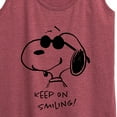 thumbnail image 3 of Peanuts - Cool Joe Keep On Smiling - Women's Racerback Tank Top, 3 of 6