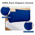 thumbnail image 4 of ROYALE LINENS 300 Thread Count 100% Long Staple Combed Cotton Pillowcases Set of 2 - Ultra Soft - Standard Bed Pillow Cover - 20"x26" - Breathable, Cool & Crisp Percale Pillow Cases (Std, Dark Navy), 4 of 10