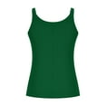 thumbnail image 5 of SHITINN plus Size Crop Tops Underwire Bra Camisoles for Women Women's Casual Camisole Tank Top Pure Color Basic Strap Sleeveless Undershirt for Spring Summer Comfortable Daily Wear, 5 of 5