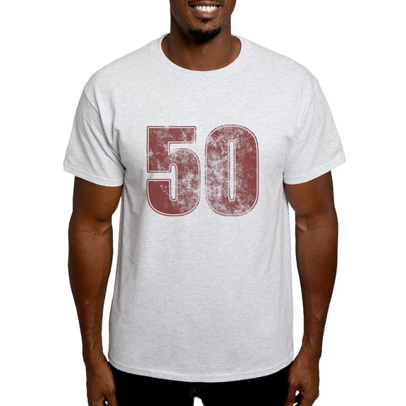 CafePress - 50Th Birthday Red Grunge Light T Shirt - Men's Classic Graphic T-Shirt