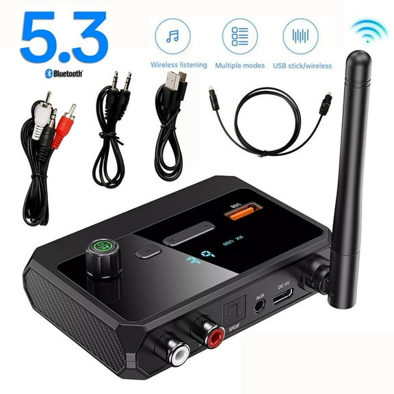 NefLaca Bluetooth 5.3 Home Stereo Audio Receiver AUX USB Optical HD Music to RCA Adapter