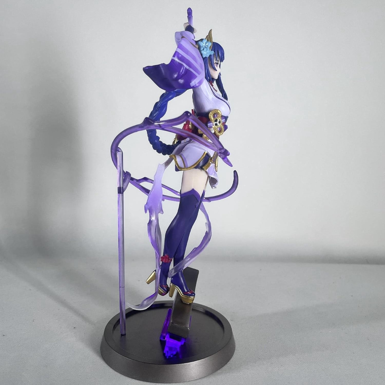 Raiden Shogun Figure Thunderous Silence Luminous Raiden Shogun Anime Figures 25cm/9.8inch PVC Model Collectible for Anime Fans Gift