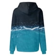 thumbnail image 3 of Gibobby Sudadera Mujer Moda Sudadera suelta para mujer Sudadera con capucha Sudadera con cordón de manga larga colorida informal con bolsillos （Azul， L), 3 of 4