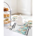 thumbnail image 4 of Coastal Corals Shells Kitchen Dish Towels for Drying Dishes Set of 4, Ocean Marine Life Sstarfish Black Plaid Waffle Weave Microfiber Hand Tea Bathroom Towels Quick Dry & Absorbent Towel 12x12, 4 of 7