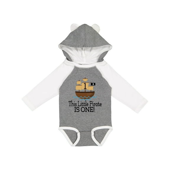 Inktastic Pirate 1st Birthday Party Boys Long Sleeve Baby Bodysuit
