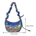 thumbnail image 3 of Bolsa De Hombro Bolsos de mujer Moda Bolsos de satchel acolchados Bolso bandolera plisado (Azul) Tmvgtek Para Estrenar, 3 of 3