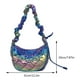 thumbnail image 3 of Bolsos de mujer Moda Bolsos de satchel acolchados Bolso bandolera plisado (Azul), 3 of 8