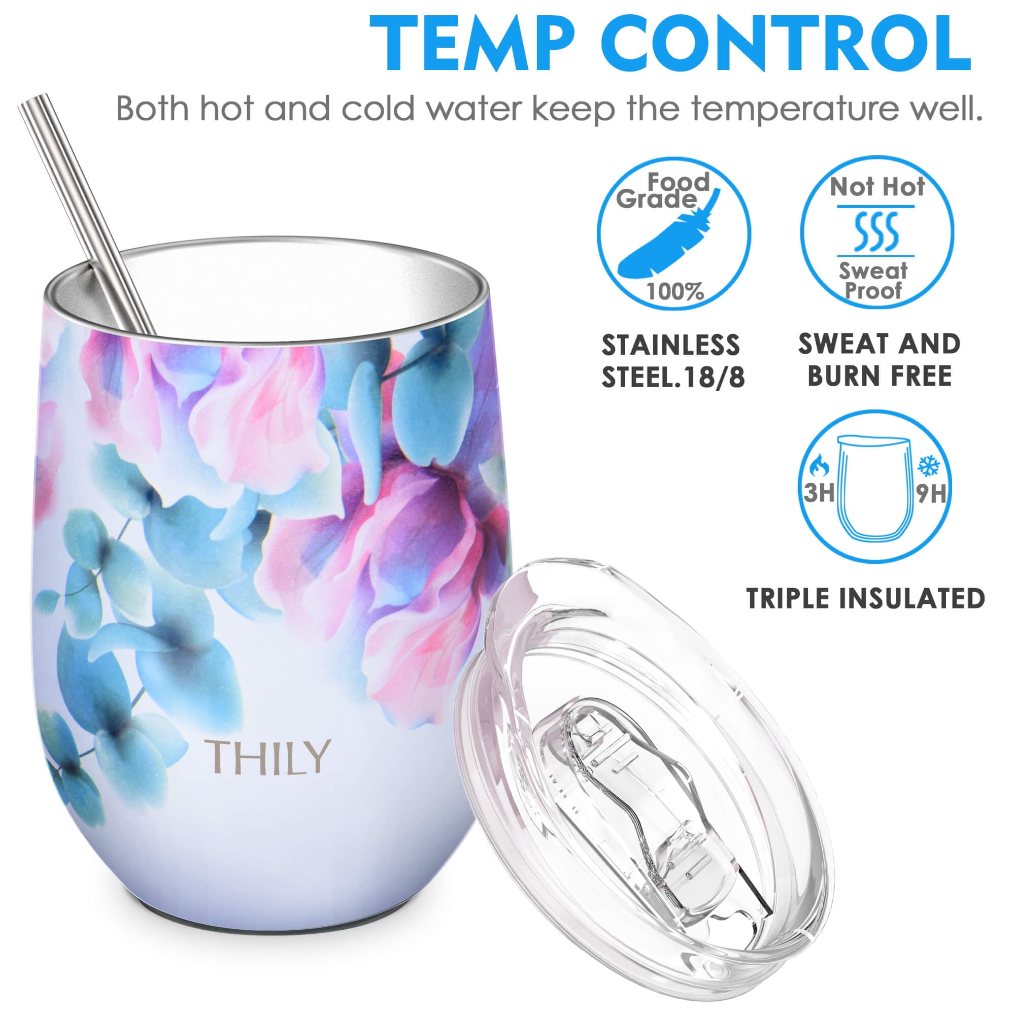 Keep your Drinks Warm/Cold - Stemless Wine Tumblers by Big Betty