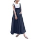 thumbnail image 1 of Falda con tirantes para mujer: tirantes largos, bolsillos grandes, por encima de la rodilla, vestido informal de verano, 1 of 5