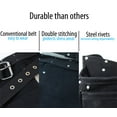 thumbnail image 3 of RAVEN 12 Pocket Black Suede Tool Belt | 7" (17.8 cm) & 4.75" (12.1 cm) Pockets | Cut-Resistant Pocket | Heavy-Duty Construction | Adjustable Belt up to 48" (121.9 cm), 3 of 5