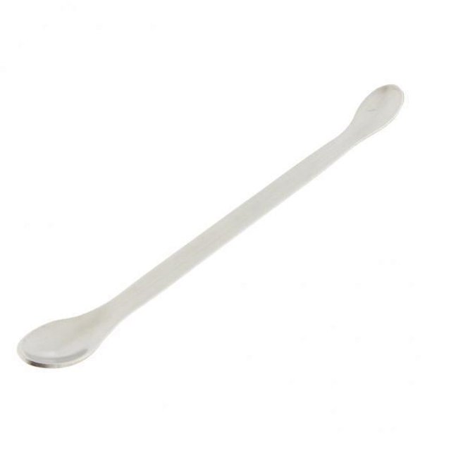 6x Cucharas de Material Acero Inoxidable de Doble Cabezal Cucharas de Muestra de Reactivo Químico 16 Cm / - 20cm - 16cm