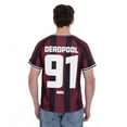 thumbnail image 3 of Marvel Deadpool Mesh Soccer Jersey Athletic V-neck T-Shirt Adult, 3 of 5