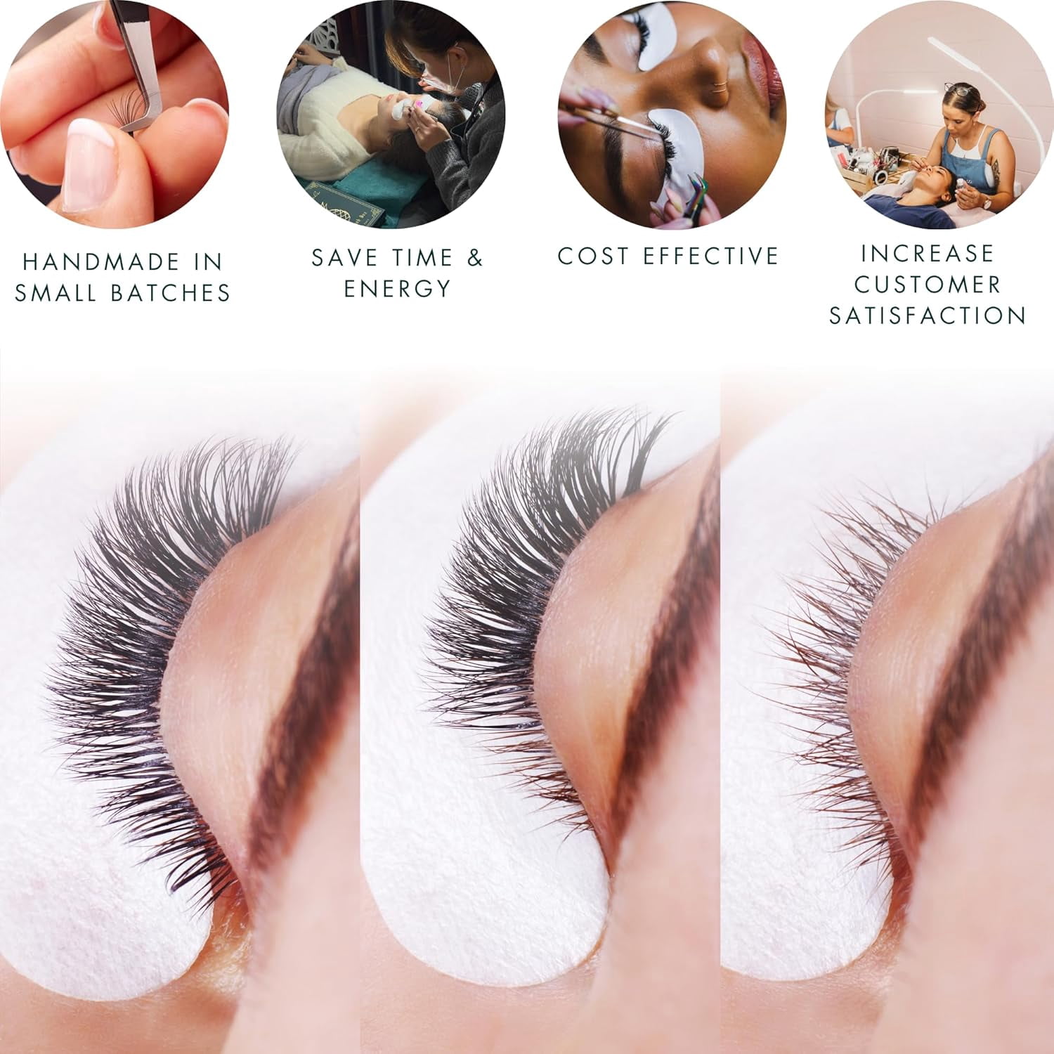 1200 Fans - 6D Premade Volume Fans - Mix 8 sizes in 1 From 9-16mm - Pinneacle Premade Volume Fans For Professional Eyelash Extension - Lash Extension Accessories, lash tools (CC curl)