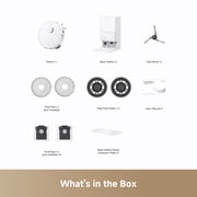 DREAME Robot Vacuum and Mop with 13000Pa Suction, Anti-Tangling Tech, Auto-Emptying Dock, Smart Obstacle Avoidance, White