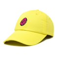 thumbnail image 5 of Dalix Donut Embroidered Mens Cotton Dad Hat Baseball Cap in Yellow, 5 of 5