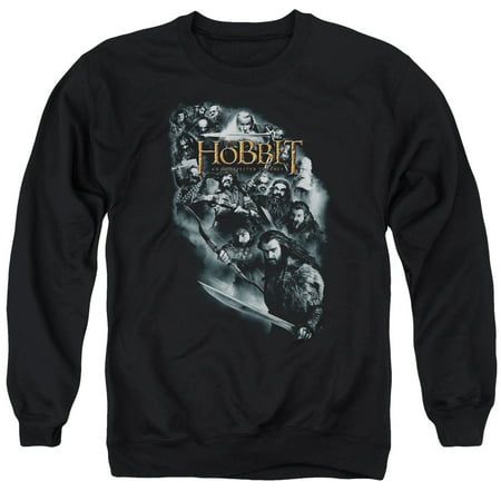 The Hobbit Desolation of Smaug Movie Cast of Characters Adult Crew Sweatshirt