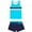 Blue, variant on Girls Bathing Suits Two-Piece Swimsuit with Boyshorts Vest-Style Tankini(14-15T Leopard)
