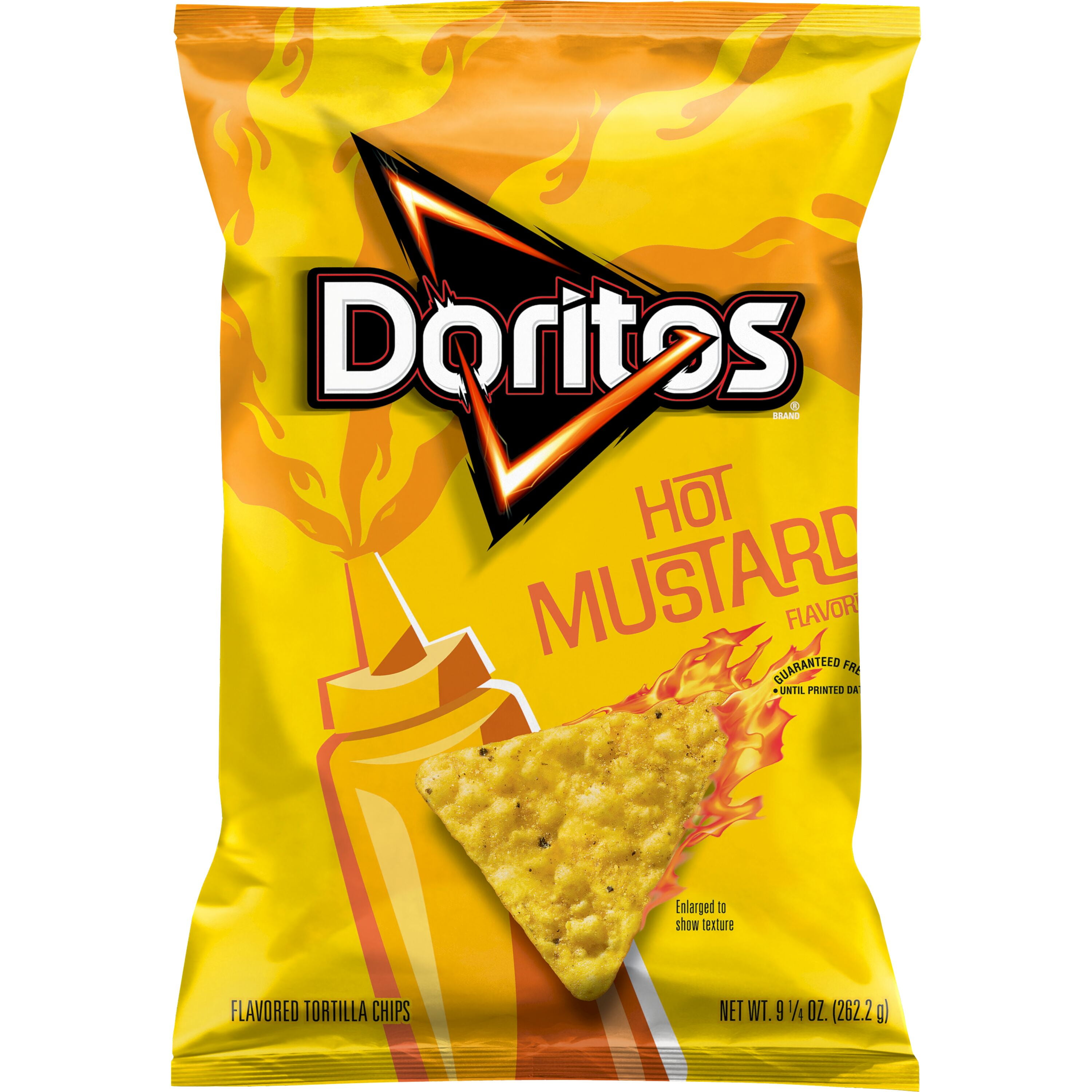 (2 pack) Doritos Hot Mustard flavored Tortilla Chips, 9.25 oz Bag